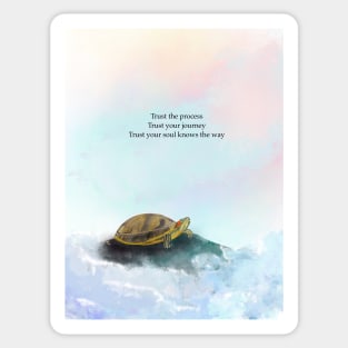 Trust the journey, spirt animal, turtle Sticker